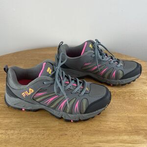 Fila Women’s Leather Athletic Shoe Sneaker Grey Colorful Size 9.5